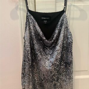 Fifteen Twenty Sparkling Silver Sequin Blouse